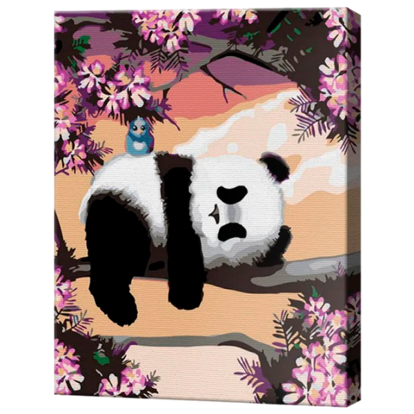 Картина по номерам Art Gallery Панда на цветущем дереве EX7623 40 x 30 cm / Вертикальная photo 1