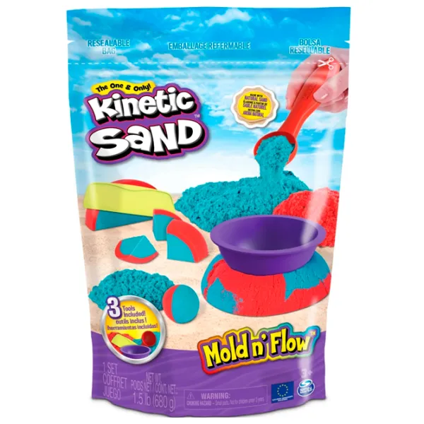 Кинетический песок Kinetic Sand Mold N´ Flow 3+ photo 1