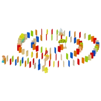 Настольная игра VIGA Domino Run Set 3+/ Домино photo 4