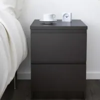Тумбочки Ikea Malm 2 55 x 40 x 48см / ЛДСП / Темно Коричневый photo 2