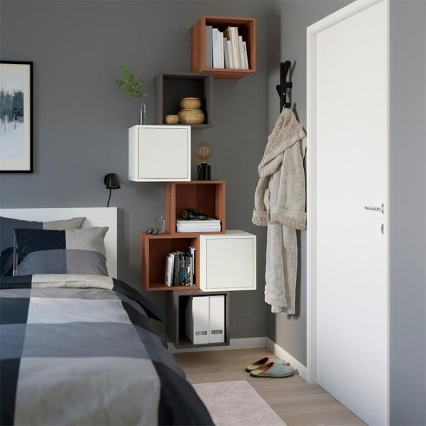Полки Ikea Eket ДСП / Орех-Белый-Темно-серый photo 3