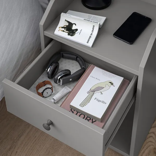 Тумбочки Ikea Hauga 63 x 40 x 36см / ЛДСП / Серый photo 2 Тумбочки Ikea Hauga 63 x 40 x 36см / ЛДСП / Серый photo 2