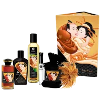 Ulei pentru masaj Shunga Set Sweet Kisses 0.605l/ fără miros/ Transparent