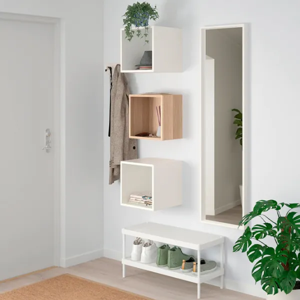 Полки Ikea Eket ДСП / Беленый Дуб-Белый photo 4