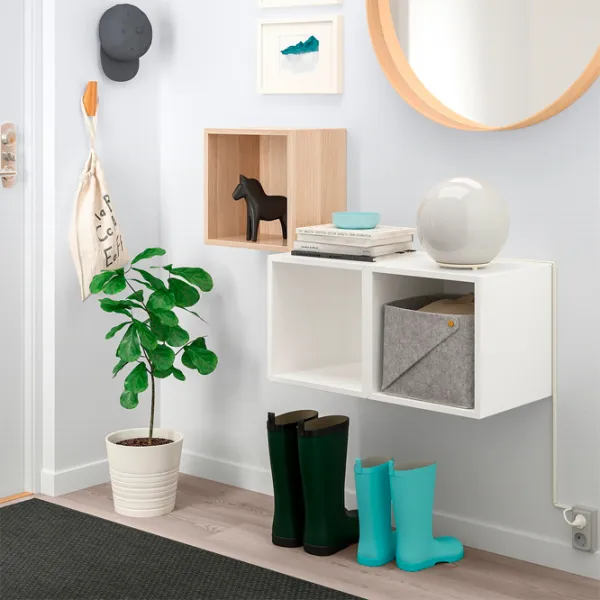 Полки Ikea Eket ДСП / Беленый Дуб-Белый photo 5