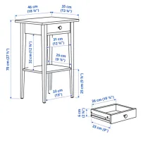 Noptiere Ikea Hemnes 70 x 46 x 35 / PAL / Dark Brown photo 6