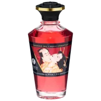 Ulei pentru masaj Shunga Aphrodisiac Warming Oil 0.1l/ Strawberry/ Red