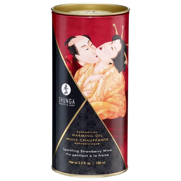Масло для массажа Shunga Aphrodisiac Warming Oil 0.1л/ Клубника/ Красный photo 2 Масло для массажа Shunga Aphrodisiac Warming Oil 0.1л/ Клубника/ Красный photo 2