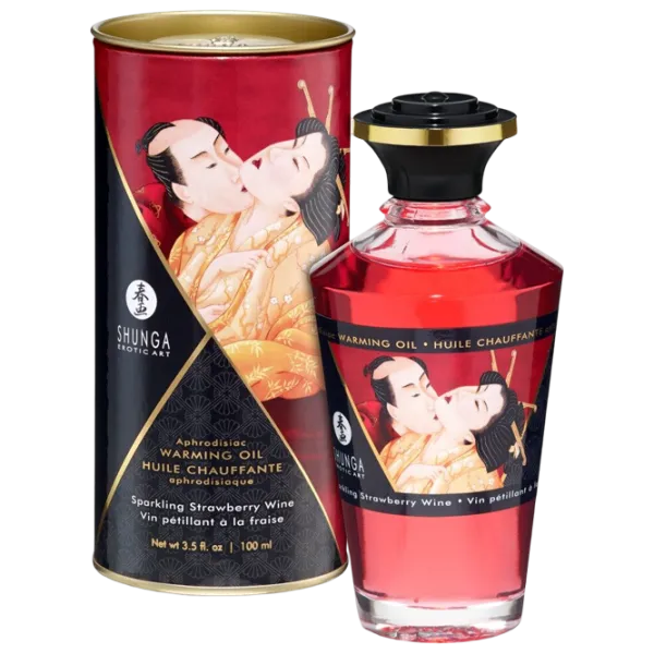 Масло для массажа Shunga Aphrodisiac Warming Oil 0.1л/ Клубника/ Красный photo 3 Масло для массажа Shunga Aphrodisiac Warming Oil 0.1л/ Клубника/ Красный photo 3