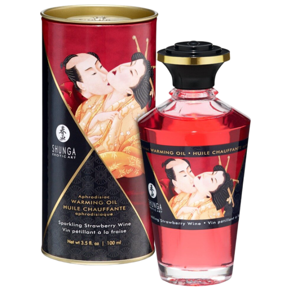 Масло для массажа Shunga Aphrodisiac Warming Oil 0.1л/ Клубника/ Красный photo 3 Масло для массажа Shunga Aphrodisiac Warming Oil 0.1л/ Клубника/ Красный photo 3