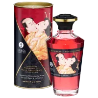 Ulei pentru masaj Shunga Aphrodisiac Warming Oil 0.1l/ Strawberry/ Red photo 3
