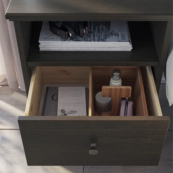 Noptiere Ikea Idanas 68 x 47 x 40 / PAL / Dark Brown photo 5