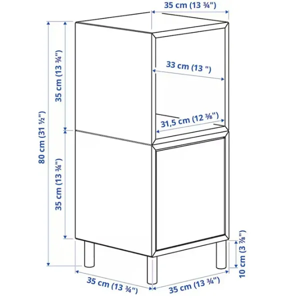 Noptiere Ikea Eket 80 x 35 x 35 / PAL / Blue/White photo 4 Noptiere Ikea Eket 80 x 35 x 35 / PAL / Blue/White photo 4