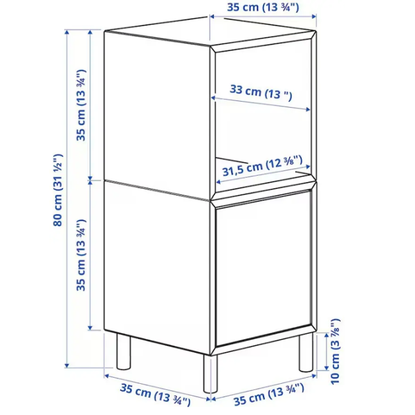 Noptiere Ikea Eket 80 x 35 x 35 / PAL / Blue/White photo 4 Noptiere Ikea Eket 80 x 35 x 35 / PAL / Blue/White photo 4