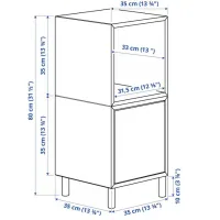 Тумбочки Ikea Eket 80 x 35 x 35см / ЛДСП / Blue/White photo 4