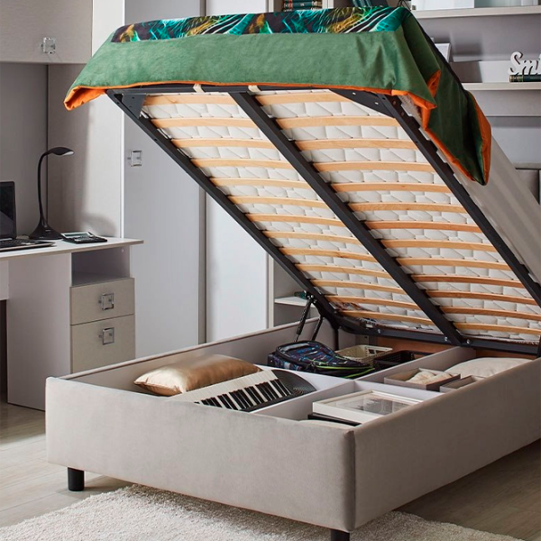 Детская кровать Ambianta Amigo 120 x 200 см / ЛДСП / Бежевый photo 2 Детская кровать Ambianta Amigo 120 x 200 см / ЛДСП / Бежевый photo 2