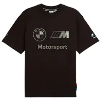 Tricou pentru bărbați Puma BMW Motorsport Stacked Lux Logo Tee 2 100% bumbac / Black