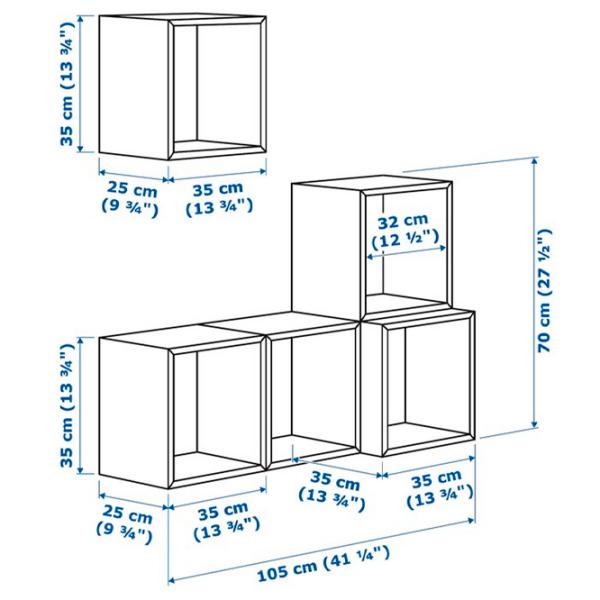 Полки Ikea Eket ДСП / Тёмно-серый photo 3