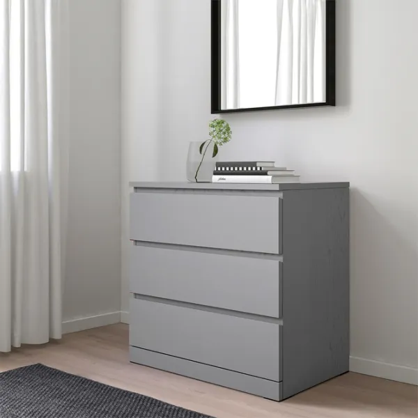 Comodă Ikea Malm 78 x 80 x 48 / MDF / Gray photo 2