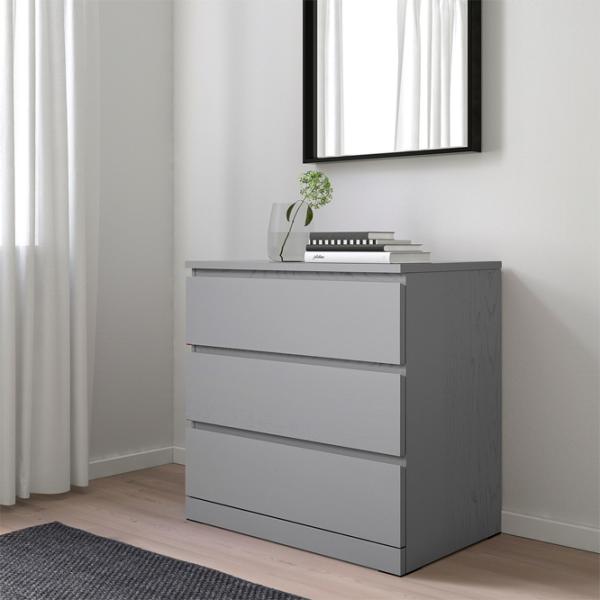 Comodă Ikea Malm 78 x 80 x 48 / MDF / Gray photo 2