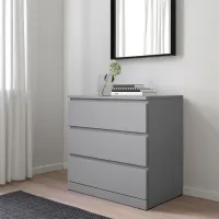 Комод Ikea Malm 78 x 80 x 48см / МДФ / Серый photo 2