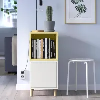 Noptiere Ikea Eket 80 x 35 x 35 / PAL / Yellow/White photo 2