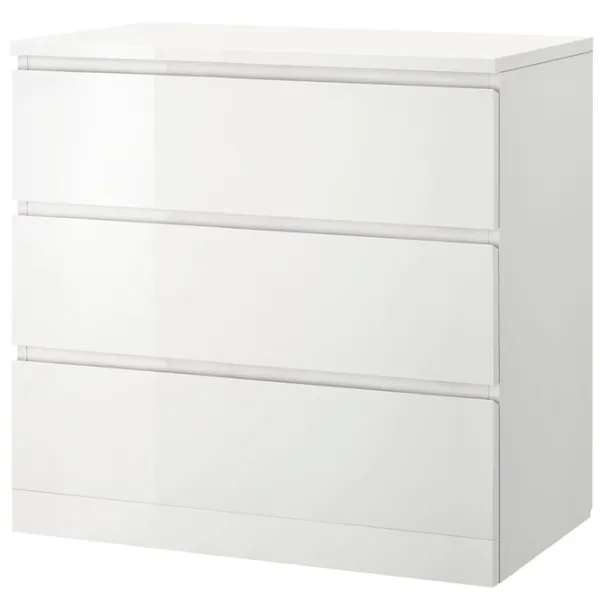 Comodă Ikea Malm 78 x 80 x 48 / MDF / Alb photo 1