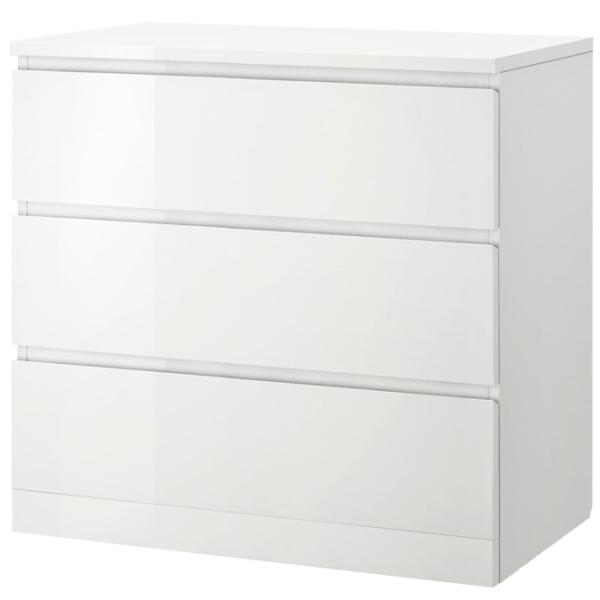Comodă Ikea Malm 78 x 80 x 48 / MDF / Alb photo 1