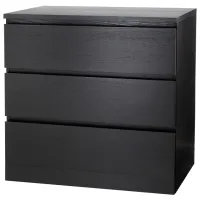 Комод Ikea Malm 78 x 80 x 48см / МДФ / Черно-коричневый