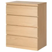Комод Ikea Malm 100 x 80 x 48см / МДФ / Дубовый Шпон
