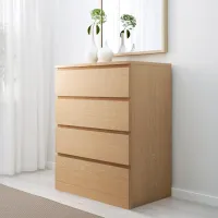 Комод Ikea Malm 100 x 80 x 48см / МДФ / Дубовый Шпон photo 2