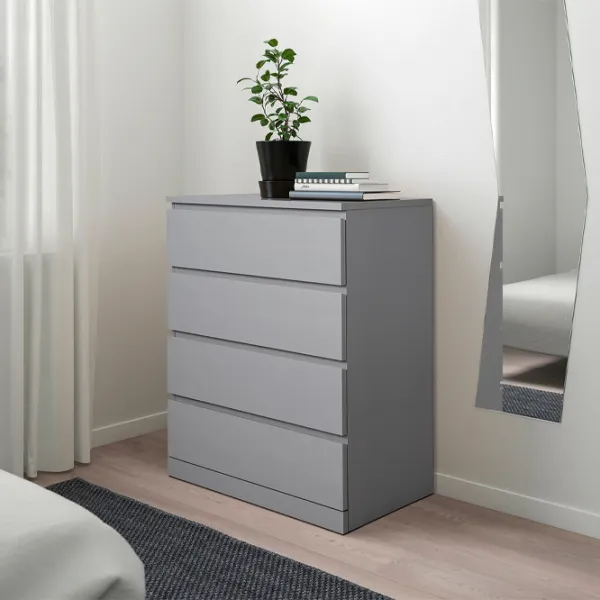 Comodă Ikea Malm 100 x 80 x 48 / MDF / Gray photo 4