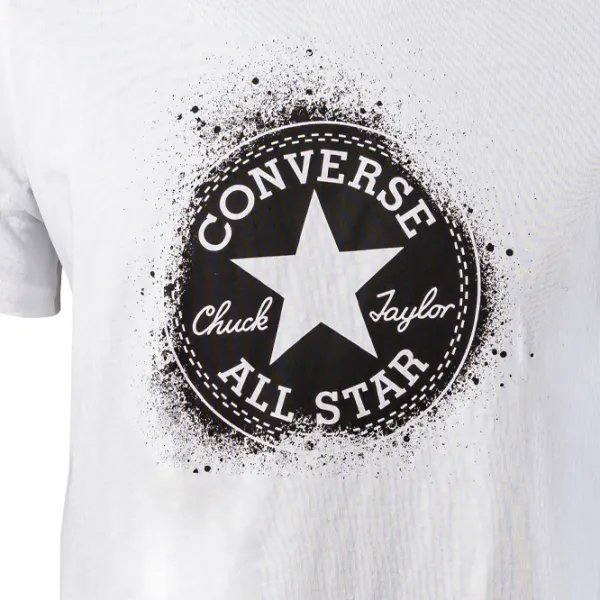 Tricou pentru bărbați Converse Chuck Distort Spray Paint 100% bumbac / White photo 3