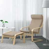 Fotoliu moale Ikea Poang Beige / Stofă photo 2