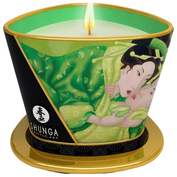 Массажная свеча Shunga Massage Candle 0.17л/ Зеленый Чай/ Белый photo 1 Массажная свеча Shunga Massage Candle 0.17л/ Зеленый Чай/ Белый photo 1
