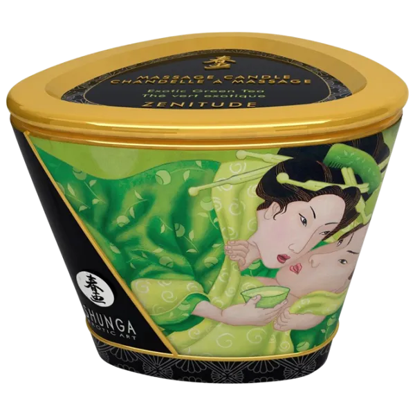 Массажная свеча Shunga Massage Candle 0.17л/ Зеленый Чай/ Белый photo 2 Массажная свеча Shunga Massage Candle 0.17л/ Зеленый Чай/ Белый photo 2