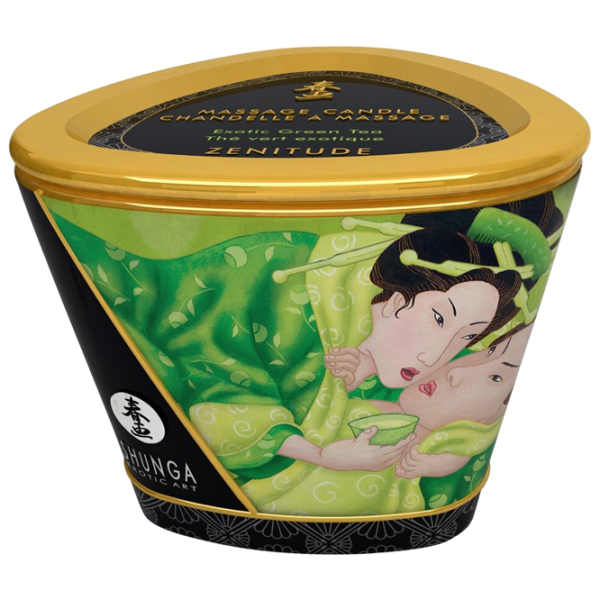 Массажная свеча Shunga Massage Candle 0.17л/ Зеленый Чай/ Белый photo 2 Массажная свеча Shunga Massage Candle 0.17л/ Зеленый Чай/ Белый photo 2