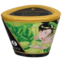Lumânare de masaj Shunga Massage Candle 0.17l/ Ceai Verde/ White photo 2
