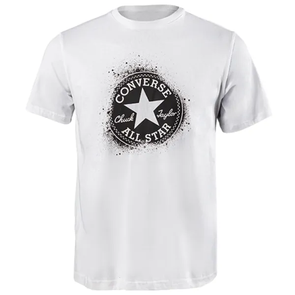 Tricou pentru bărbați Converse Chuck Distort Spray Paint 100% bumbac / White photo 1