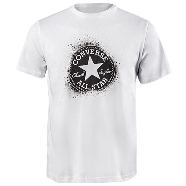 Tricou pentru bărbați Converse Chuck Distort Spray Paint 100% bumbac / White photo 1
