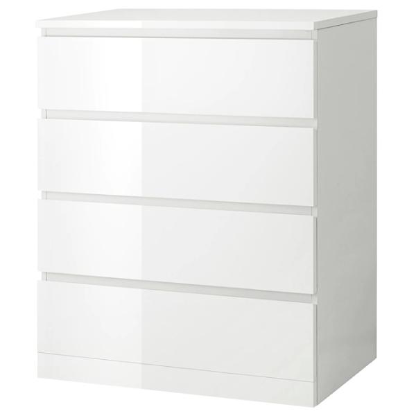 Comodă Ikea Malm 100 x 80 x 48 / MDF / Alb photo 1