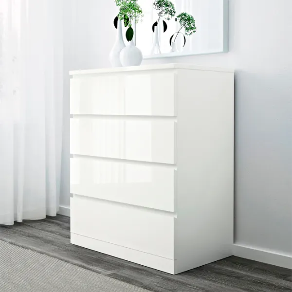 Comodă Ikea Malm 100 x 80 x 48 / MDF / Alb photo 2