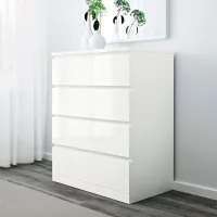 Комод Ikea Malm 100 x 80 x 48см / МДФ / Белый photo 2