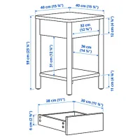 Noptiere Ikea Tonstad 59 x 40 x 40 / PAL / Brown photo 4