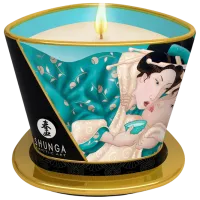 Массажная свеча Shunga Massage Candle 0.17л/ Цветов острова/ Белый