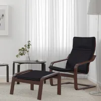 Fotoliu moale Ikea Poang Dark Gray / Stofă photo 3