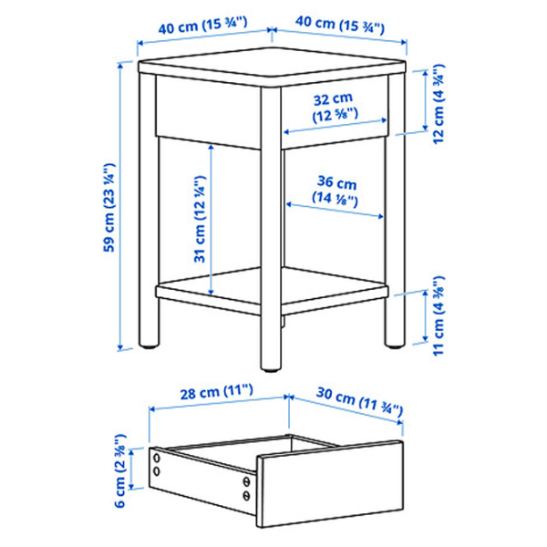 Тумбочки Ikea Tonstad 59 x 40 x 40см / ЛДСП / White photo 2 Тумбочки Ikea Tonstad 59 x 40 x 40см / ЛДСП / White photo 2
