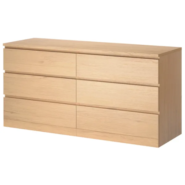 Комод Ikea Malm 78 x 160 x 48см / МДФ / Дуб белый photo 1 Комод Ikea Malm 78 x 160 x 48см / МДФ / Дуб белый photo 1