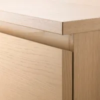 Comodă Ikea Malm 78 x 160 x 48 / MDF / Stejar alb photo 3