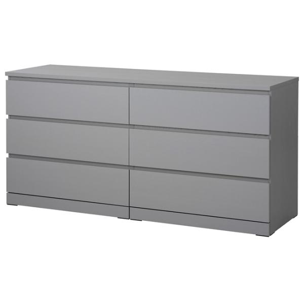 Comodă Ikea Malm 78 x 160 x 48 / MDF / Gray photo 1